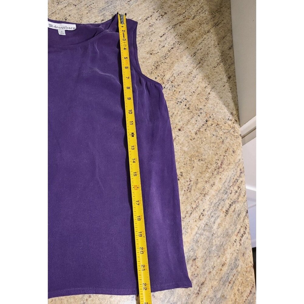 New! Vtg DRESS BARN Sz 8 Purple Silk 3 Piece Blouse, Tank & Pant Set Pleated - Picture 16 of 16
